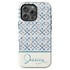 Custom Name Blue Mediterranean Tiles iPhone Case
